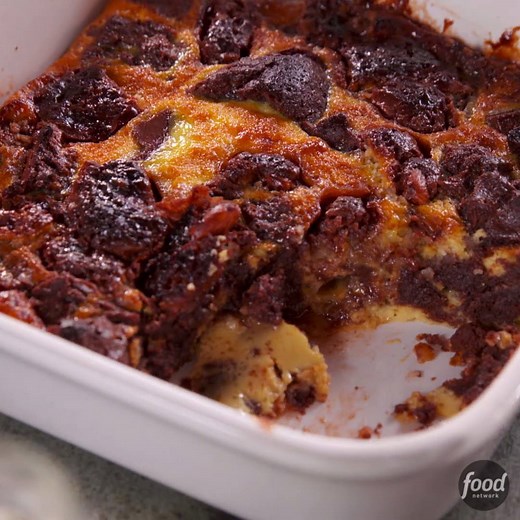 780K views · 5K reactions | BRB, eating this whole tray of Nancy Fuller's Ultimate Brownie Bread Pudding. | Food Network | Facebook