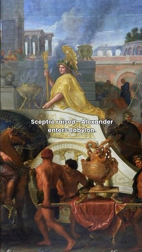 Alexander enters Babylon | Painting by Charles Le Brun