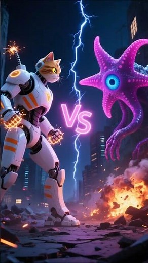 Fat Cat vs Starfish Monster – The fight for our world begins.