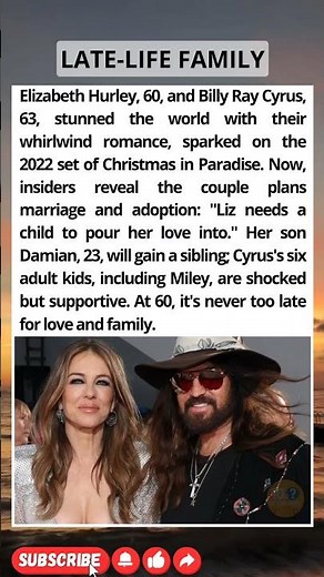 Elizabeth Hurley, 60, Plans to ADOPT With Billy Ray Cyrus!