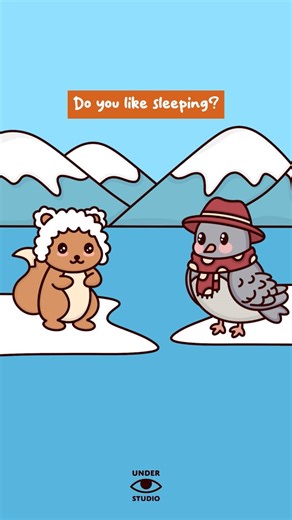 My Sleep Routine 🐦 #sleep #sleeping #tired #animation #squirrel #bird #understudio | Under Studio