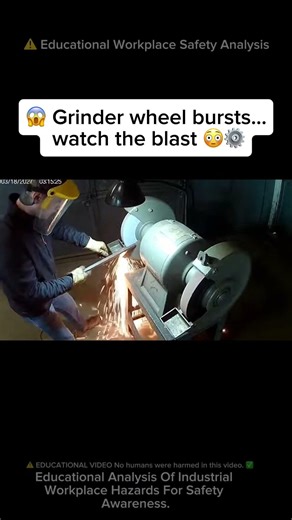 ⚠️ INSANE Grinder Wheel EXPLODES 😳⚙️ #workfails