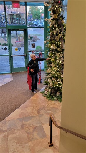 AVB Bank location #1 done! Could not have done it without my Momma! #professionaltreedecorators | Cassie Turnage