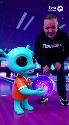 Need Bowling lessons? Watch me work! And I found a new team in the process. #aliens #bowling