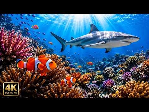 Underwater World 4K ULTRA HD 🐠 Colorful Tropical Fish & Coral Reef whit Relaxing Music for Sleep