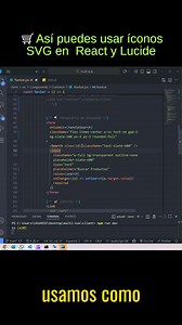 8.7K views · 268 reactions |  Así puedes usar íconos SVG con React y Lucide #programacionweb #desarrolloweb #programadoresweb #ReactJS #javascript | Progamacion web, | Facebook