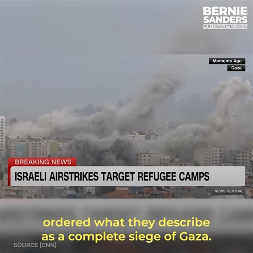 Since the war in Gaza began, at least 39,000 Palestinians have been killed and 89,000 injured. Netanyahu is a war criminal. He should not be addressing Congress. | U.S. Senator Bernie Sanders