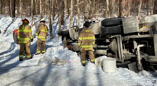 Tanker truck crash triggers HAZMAT response