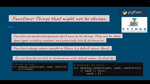Learning Python - Week6 / Additional Aspects of Functions