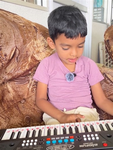 He is learning musical notes. 🎵🎹 Join our Keyboard Class now and start your child’s musical journey! 🎶 📞 074 016 3184 🌐 https://creative.spm.industries #batticaloa🇱🇰 #batticaloa #music