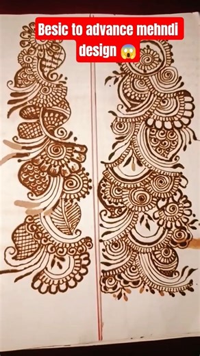 Basics to advance mehndi design 😍✨ 2026 #toturial #mehndidesing #easymehndi #advance mehndi