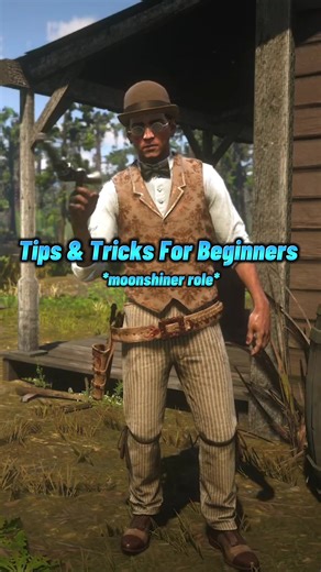 Tips & Tricks for beginners in red dead online , moonshine role 🤠 so many other good places too but i just prefer this one #fyp #rdo #rdooutfits #rdr2 #tipsandtricks