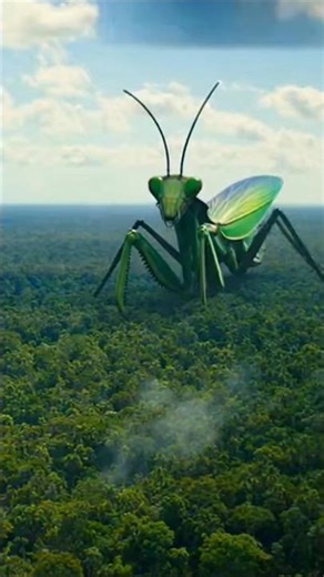 “Colossal Praying Mantis Encounter: Structural Airspace Disruption #shorts #amazon