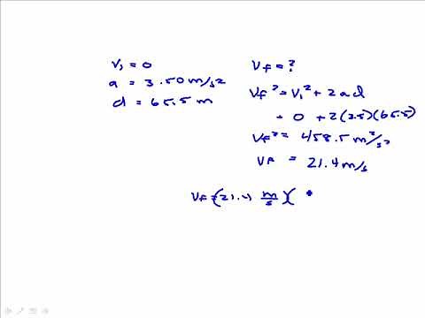 Physics 20 - Kinematics Practice 1