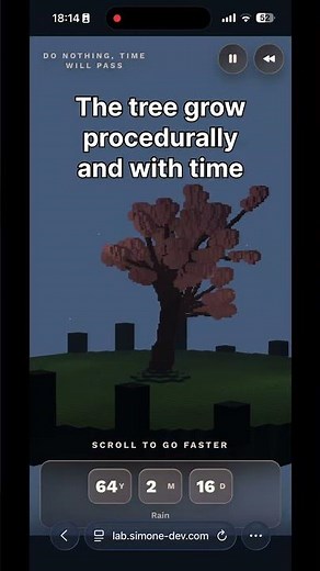 Procedural Voxel Tree & Weather System in Three.js | #threejs #voxel #coding