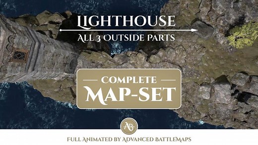 Animated Battlemap | Lighthouse - Complete Outside Map-set - Dungeon and Dragons - Etsy