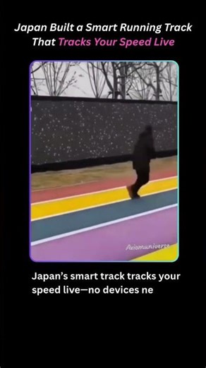 Japan’s AI Running Track That Knows How Fast You Run. #facts #viral #ai