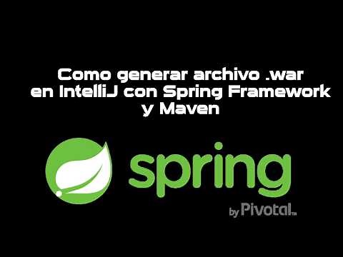 Como generar archivo .war en IntelliJ con Spring Framework y Maven