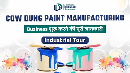 Cow dung paint manufacturing is an eco-friendly and natural business opportunity gaining importance in India. The process involves separating, grinding, boiling, bleaching, filtering, and lab testing the cow dung before packaging the final product. This paint has antibacterial, antifungal properties, purifies the air, and beautifies walls, making it ideal for homes and offices. The business requires suitable space, a small workforce, and electricity. The manufacturing process is simple and offer