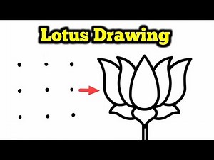 How To Draw Lotus🌹Flower From 9 Dots || How To Draw Lotus Flower Easy Step By Step || PGL 2.0 ||