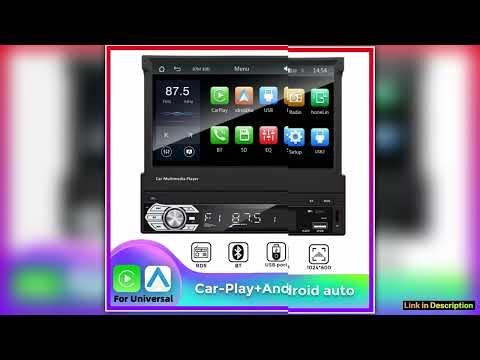 Carplay Android Auto Universal 1 Din MP5 Player 7 Inch Retractable Touch Screen Car Player HD FM
