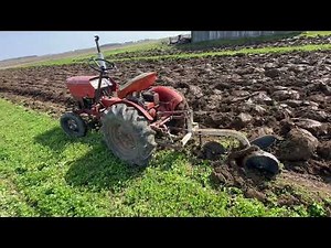 Power King Tractor with Brinly Plow. 3pt hitch setup. #plowing ##powerking #gardentractor