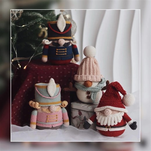  Festive Gnomes Crochet Pattern Bundle! Make Santa, Nutcracker & Snowman gnomes — fun, easy, and perfect for gifts! 淋 | PatternsCharm | Facebook