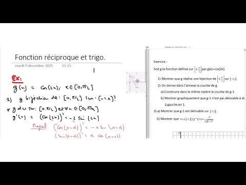 Fonction réciproque et trigo