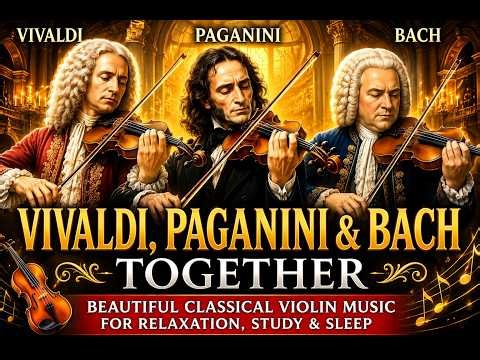 🎻 Vivaldi, Paganini & Bach Together | Beautiful Classical Violin Music for Relaxation, Study & Sleep