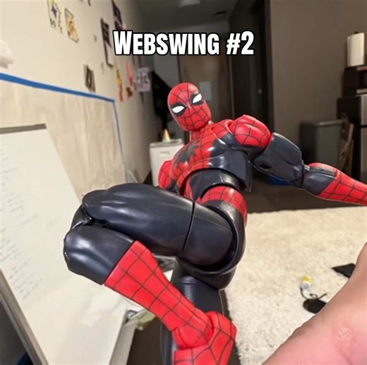 I had a metric crap ton of fun making this one, I should’ve been making webswinging videos this whole time😋 #spiderman #stopmotion #animation #foryoupage #fyp