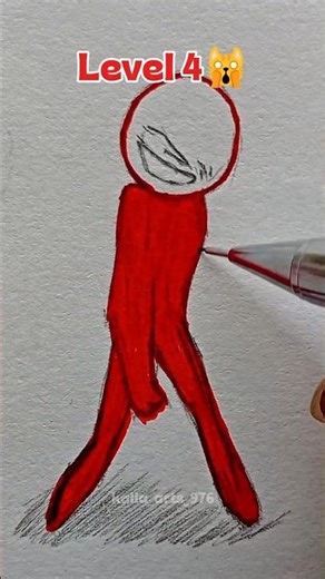 Drawing KJ stickman in different levels ✨