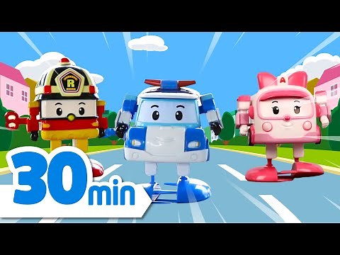 POLI BEST Car Song Compilation│30 Min│POLI Jobs Songs for Kids│Robocar POLI - Nursery Rhymes