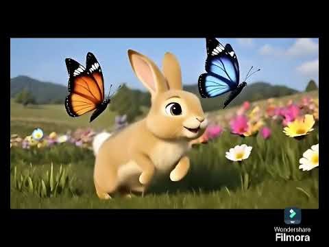Cute Bunny Rabbit Poem 🐰 | Kids Animation Rhymes 🎶