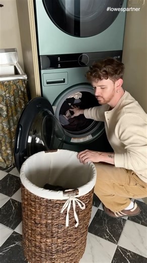 Lone Fox by Drew Michael Scott on Instagram: "And the prettiest appliance award goes to….. The LG WashTower in Juniper #lowespartner 🌿 It feels thoughtfully designed from every angle, with a sleek single-unit silhouette that saves space, intuitive centered controls, whisper-quiet performance, and the ability to handle even my largest loads with ease. The smart technology, energy efficiency, and rich Juniper finish make it feel more like a piece of furniture than an appliance, completely elevati