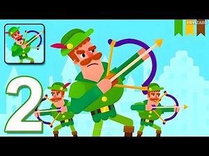 Bowmasters: Archery Shooting - Gameplay Walkthrough Part 2 - New Update Level 8-13 (iOS, Android)