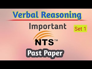 Verbal Reasoning | NTS | Past Paper