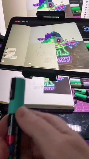 STiCKY Frog 🐸in 4 different styles (drippy 💧) with Posca markers #satisfying #art #posca #dripeffect #foryour #foryou