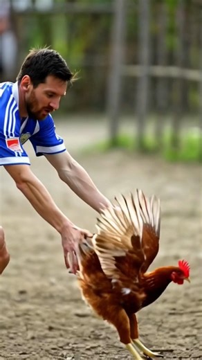 Messi Cutting Chicken 🍗🐔#subscribe #messi #ai #football #viral #shorts