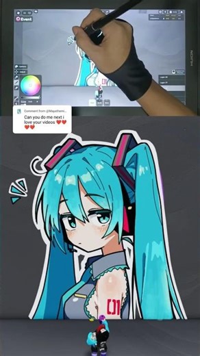 Drawing HATSUNE MIKU PFP on Roblox! Who Next? #shorts