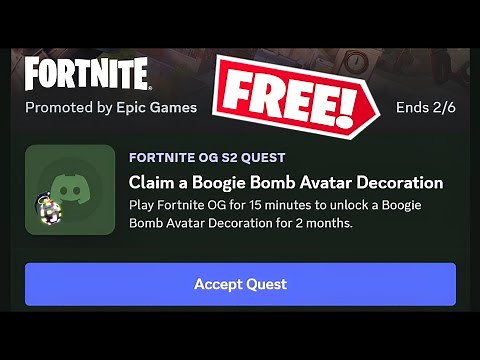 Unlock the FREE Fortnite Boogie Bomb Discord Avatar Decoration! (Easy Tutorial)