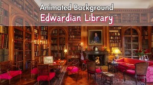 Animated Edwardian Library Background: Zoom, Teams, Skype (MP4 & PNG) (PDF Instructions) - Etsy