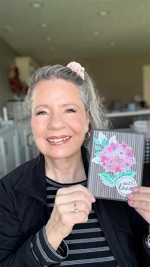 Have you tried using stencils on your handmade cards? It’s a really easy way to add nuances of color with blending brushes! Here I use the Thankful Garden stamps, stencils, and dies. For more information on this card, put link in the comments. #createwithjoey #easycraft #endloneliness #stressrelief #craftyfingers | Create with Joey