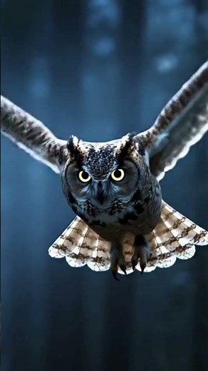 Owl Flying Silently in the Night Sky – The Power of Midnight Hunters
