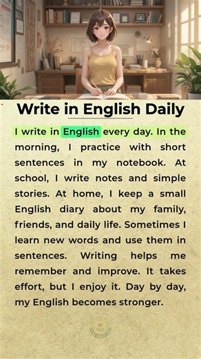 Write in English Every Day ✍️ | Easy Practice for Beginners #Learnenglish #englishforbeginners