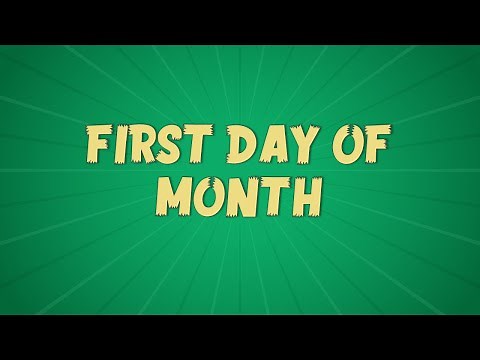 First Day of Month / Excel Formula