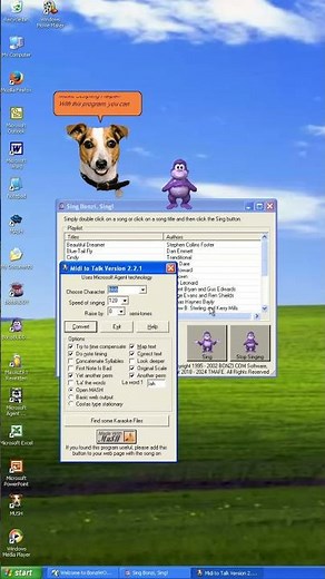Microsoft Agent Shorts - Pepe teaches Bonzi about MUSH, the Music Scripting Helper! #msagent