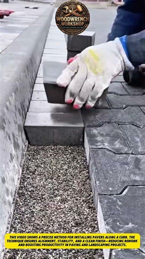 Perfect Paver Installation Along Curb | Fast & Clean Finishing Technique