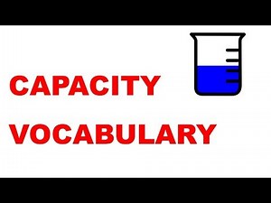 CAPACITY VOCABULARY