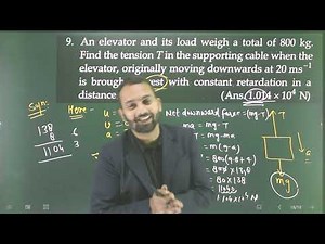 Pfp-9 laws of motion 11th numericals based on newton 3rd law and motion in lift from SL Arora