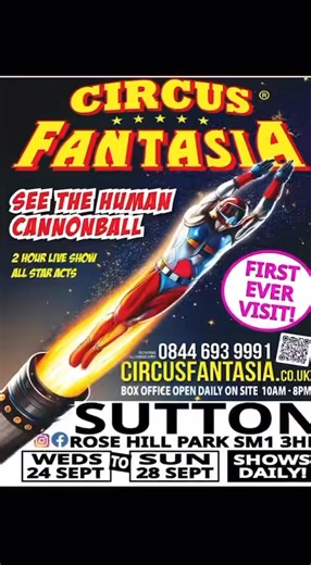 SUTTON ARE YOU READY? CIRCUS FANTASIA IS COMING!! LIVE 2 HOUR SHOW FOR THE ENTIRE FAMILY! FIRST EVER VISIT WHERE- ROSE HILL PARK, SUTTON SM1 3HH WHEN WEDS 24TH TO SUN 28TH SEPTEMBER TICKETS- FROM JUST £9.50P ON SELECTED DAYS BUY NOW WWW.CIRCUSFANTASIA.CO.UK #sutton #suttonmums #raynespark #raynesparkmums #RoseHill #coulsdon #morden #banstead #bansteadmums #ewell #epsom #wallington #Croydon #merton #cheam #CheamVillage #worcesterpark #CircusFantasia #kids #familyfun #southlondon | Circus Fantasia
